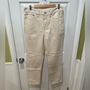 J.Crew Ecru Full Length Classic Straight Jeans , Size 29
